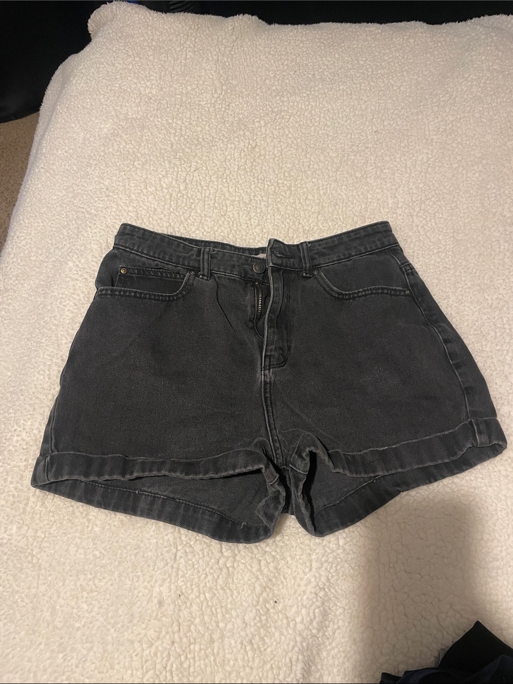 DenimCo black jean shorts